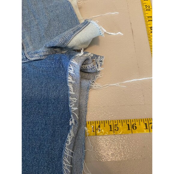 Hollister Ultra High-Rise Mom Shorts Distressed Denim Patchwork Size 5 - Picture 8 of 10